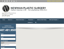 Tablet Screenshot of newmanplasticsurgery.com